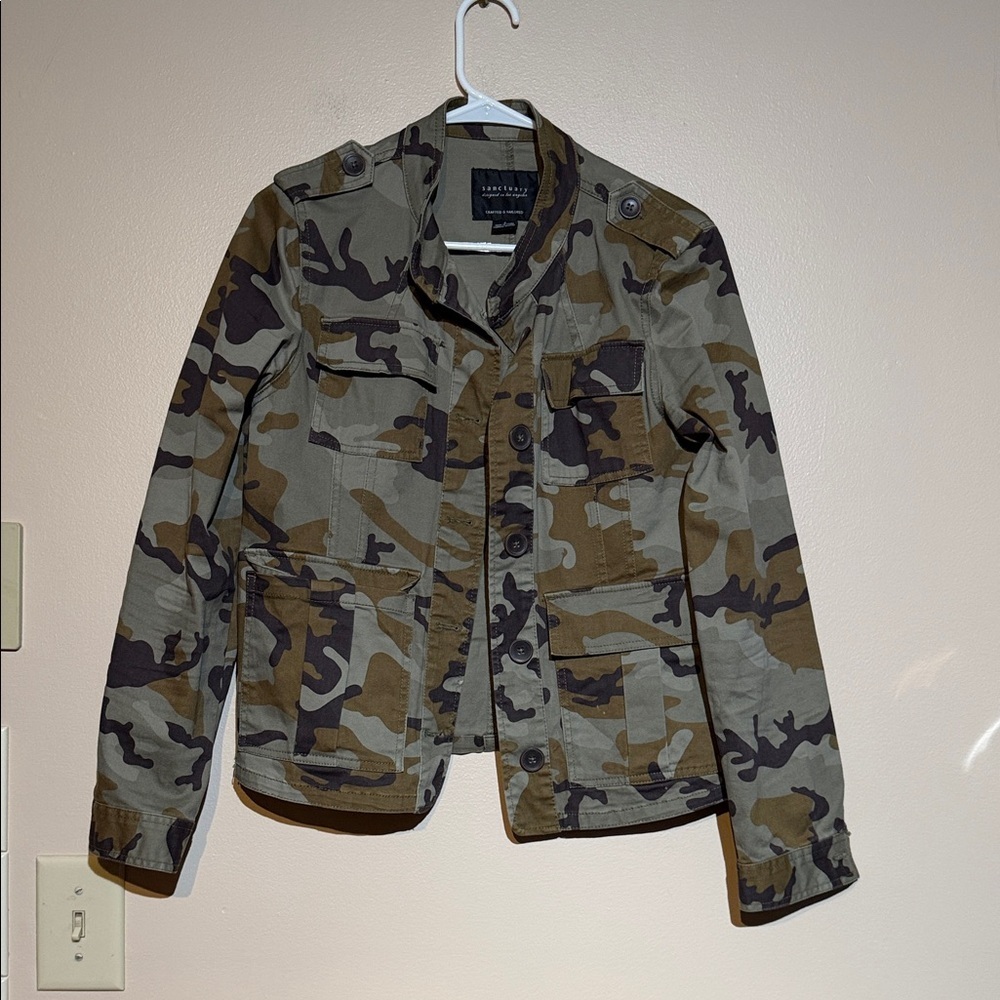 Sanctuary Green Camouflage Jacket
